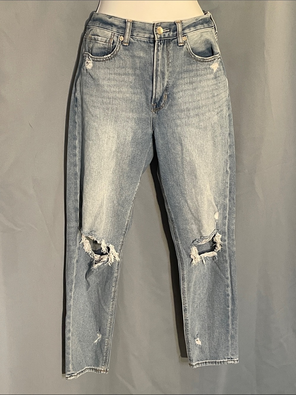 American Eagle Outfitters Light Blue Distressed Boyfriend Jeans